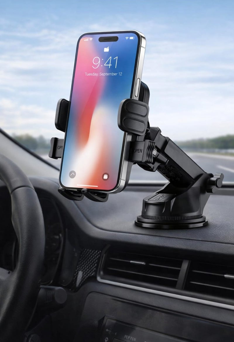Earldom Suction Cup Car Holder  Adjustable 360 Degree Rotation Car Holder Stand Compatible With All Mobiles - Image 2